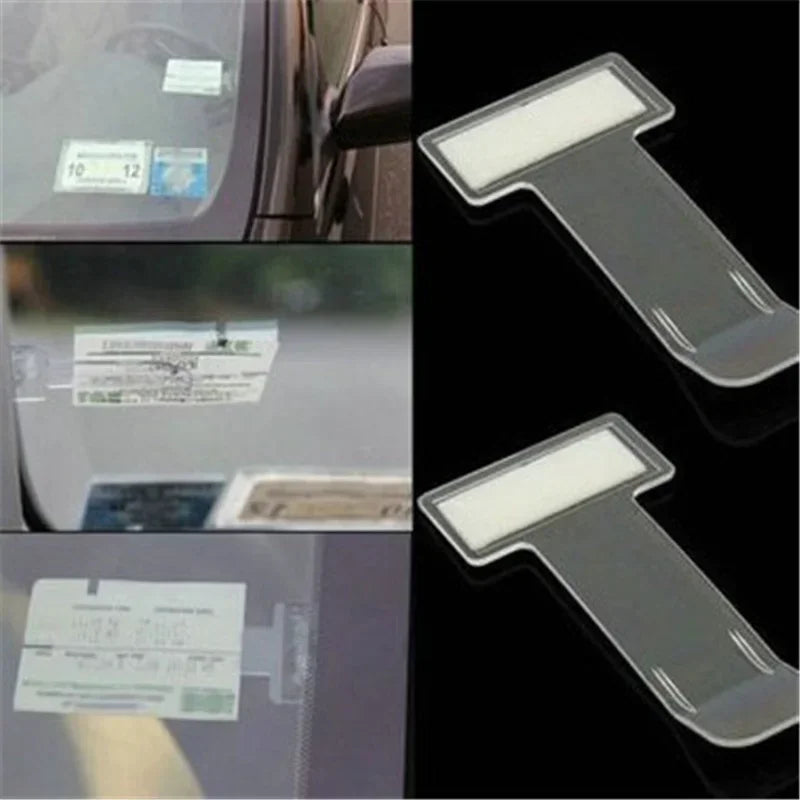 Auto Parking Ticket Clip Fastener Permit Card Bill Holder Car Window Windscreen Glass Clips Stickers Automotive Accessories