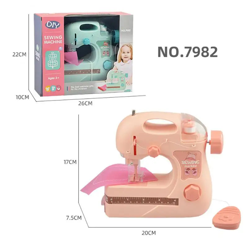 Portable Sewing Machine Mini Household Electric Sewing Machine With Presser Foot Pedal Home Crafting Mending Tools Toys For Kids