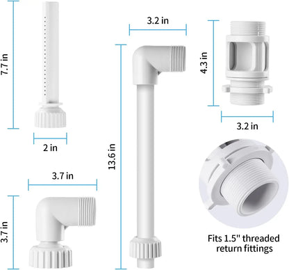 Swimming Pool Waterfall Fountain Kit PVC Feature Water Spay Pools Spa Decorations Easy Install Swimming Pool Accessories