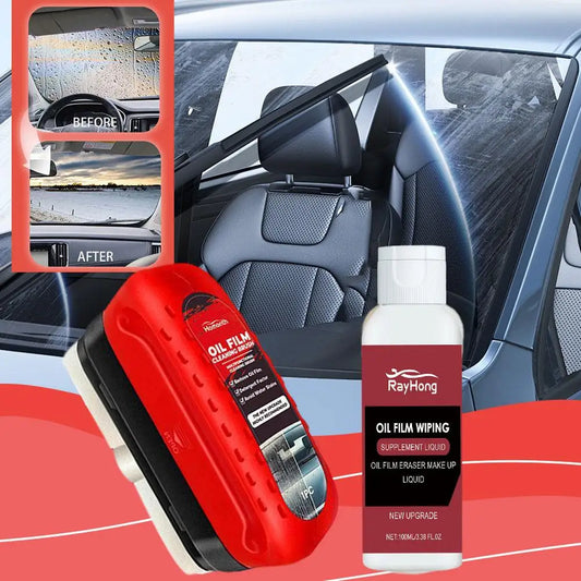 Automotive Glass Sponge Cleaning Brush - Car Glass Cleaner, Windshield Window Oil Film Remover For Polishing Car Cleaning Tool