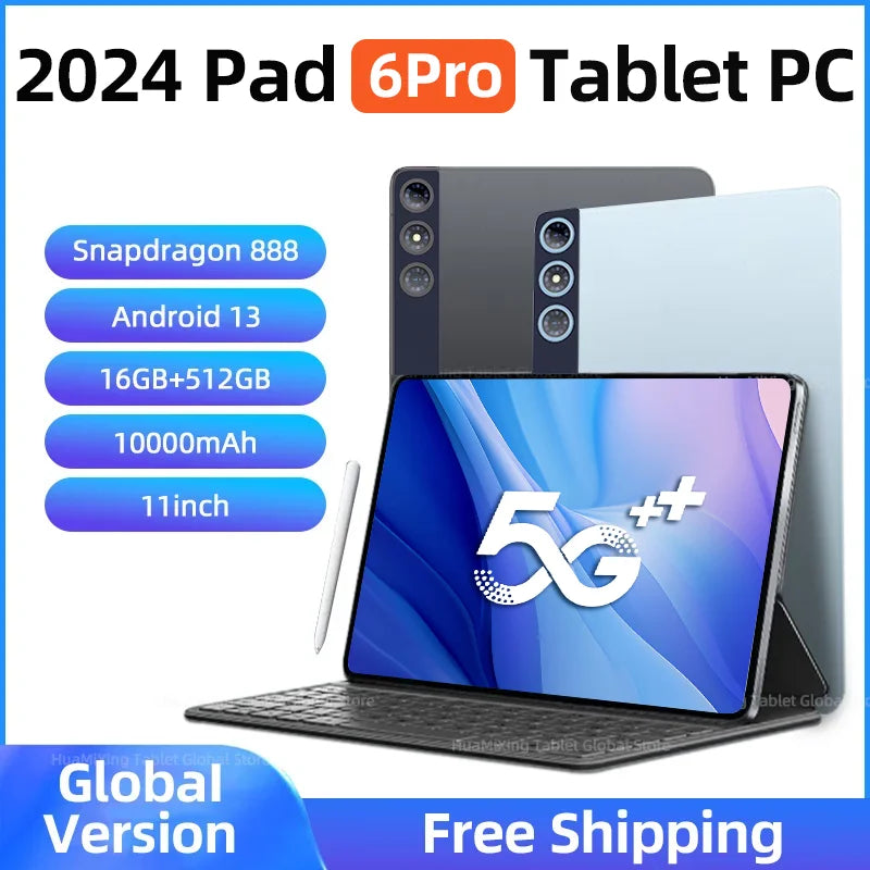 2024 Original Pad 6 MAX Tablet Global Version Android 13 Tablet PC Snapdragon 8 gen2 16GB 1TB 5G GPS WIFI Mi Tab Pad 6 Tablets