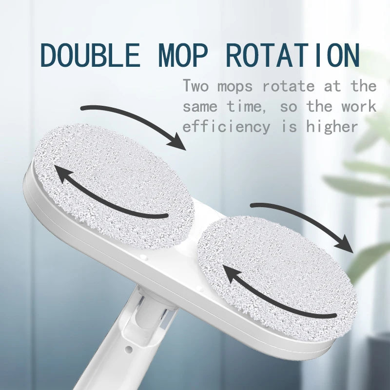 Electric Water Mop Cleaner Machine 360° Rotatable Spin Cleaning Mop Squeeze Wet and Dry Use Hand Push Household Floor Cleaning