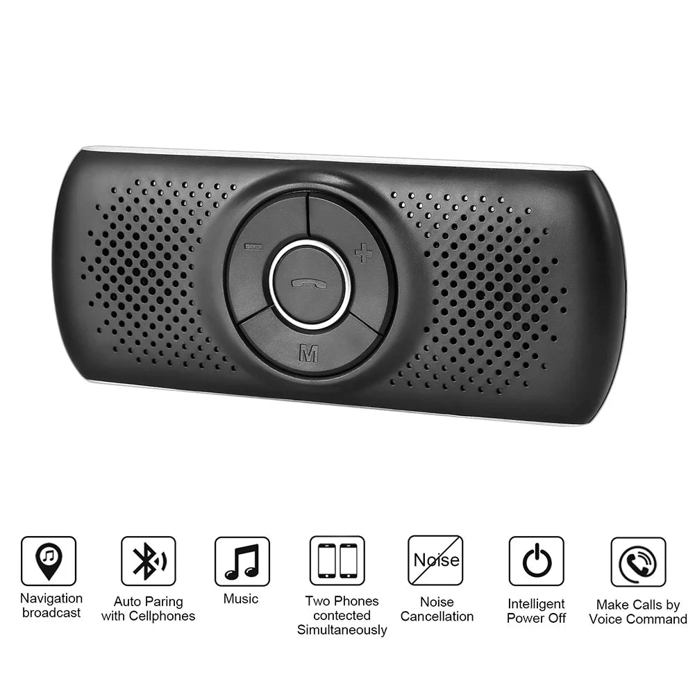 2023 NEW Wireless Bluetooth Car Kit - Handsfree Sun Visor Speakerphone, Multipoint Connection for Smartphones | CarPlay & Android Auto MP5 Player | Ideal for Dropshipping