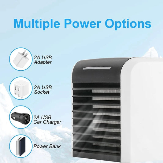 Portable Air Conditioner,Mini Personal Evaporative Air Cooler Desk Fan