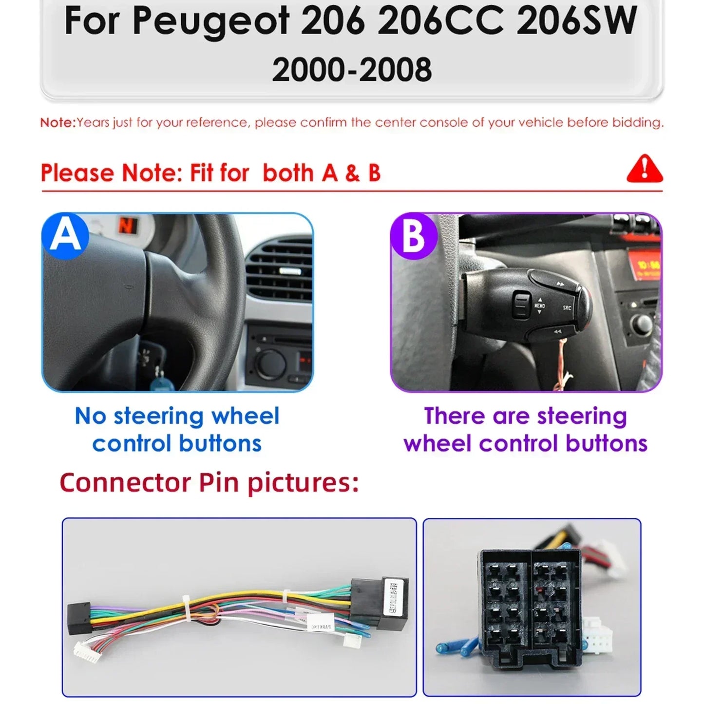 Upgrade Your Peugeot 206 with a Carplay 4G-LTE 7" Android Car Radio | GPS Navigation | 2000-2008 Models | 2 Din Stereo DSP & WIFI | Multimedia Player for 206CC & 206SW