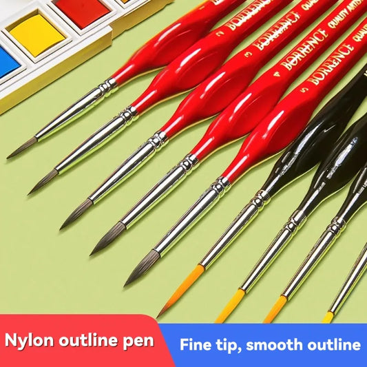 3/4/5/9PCS Superfine Hook Line Pens Nylon Hair Painting Pen Detail Outline Drawing Brushes Set Watercolor Paint Art Supplies