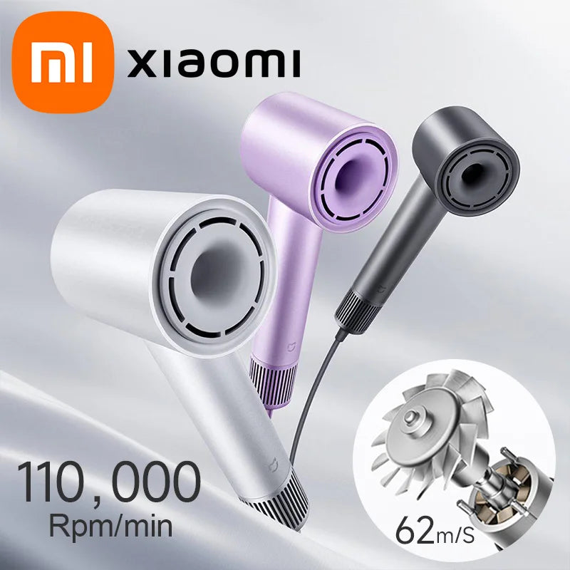 Original XIAOMI MIJIA H501 High Speed Anion Hair Dryer Wind 62m/s 1600W 2 Minute Quick Dry Professional Hair Care Negative Lon