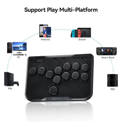 Haute42 Cosmox Mini Arcade Joystick Hitbox Controller Keyboard Leverless Hitbox Fightstick For Ps4 /PS5/Switch Arcade Stick PC