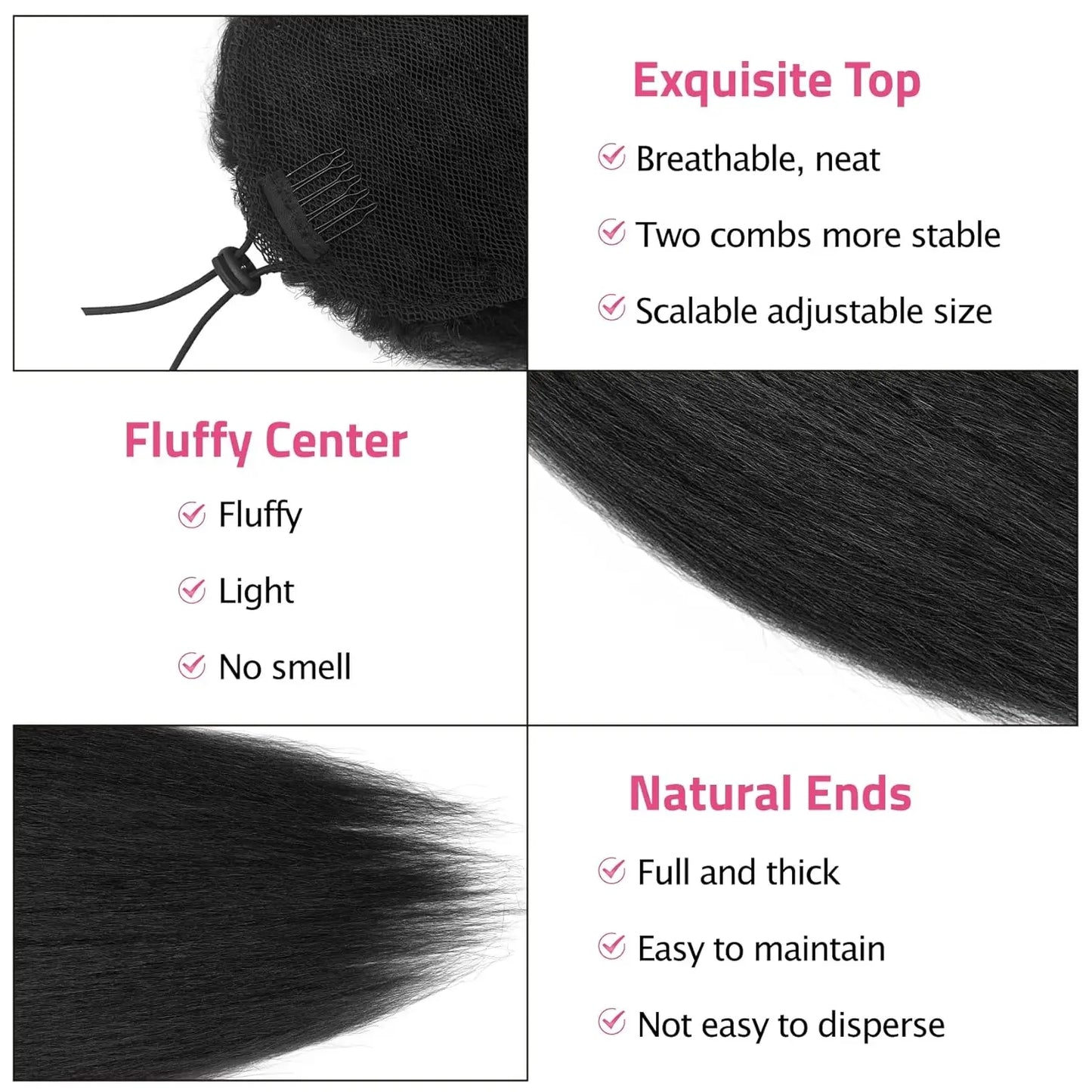 Afro Yaki Straight Drawstring Ponytail Human Hair Brazilian Clip In Hair Extensions 10-30 Inch Remy Kinky Straight Ponytail Hair