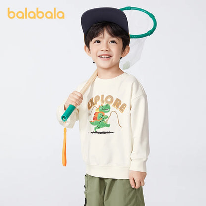 Balabala Toddler 2023 Unisex Boy Girl Sweater Autumn New Coat Long Sleeves Comfortable Fashion Sweater