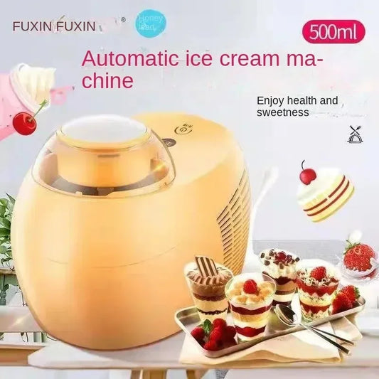 220V Summer Mini Ice Cream Machine Home Small Homemade Fully Automatic DIY Fruit Ice Cream Ice Cream cone Machine