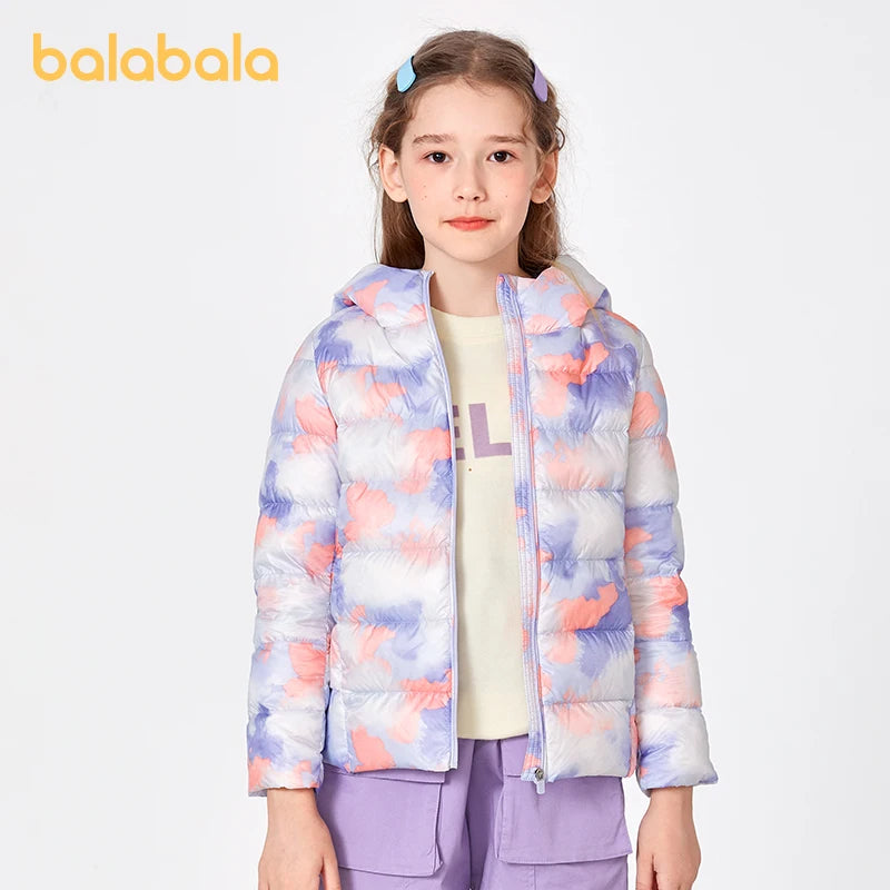 Balabala Toddler 2023 Girl Down Jacket Winter Three Anti-Smudge Fashion Comfortable  Down Jacket