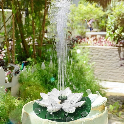 1.2W solar lotus fountain pump, DIY lotus solar fountain, suitable for garden bird bath, pond decoration, water features