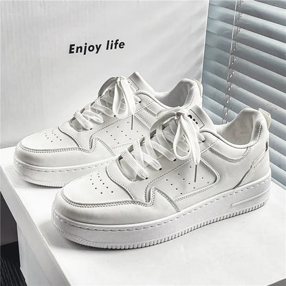 2024 Brand Leather men's Sneakers White Platform Woman Sports Sneakers Female Vulcanized Shoes Sneakers Casual Ladies Trainers