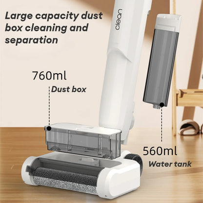 Electric Wireless Mop Wet Dry USB Charge Mite Removal Folding Household Cleaner Hand Push Water Floor Cleaning Mopping Machine