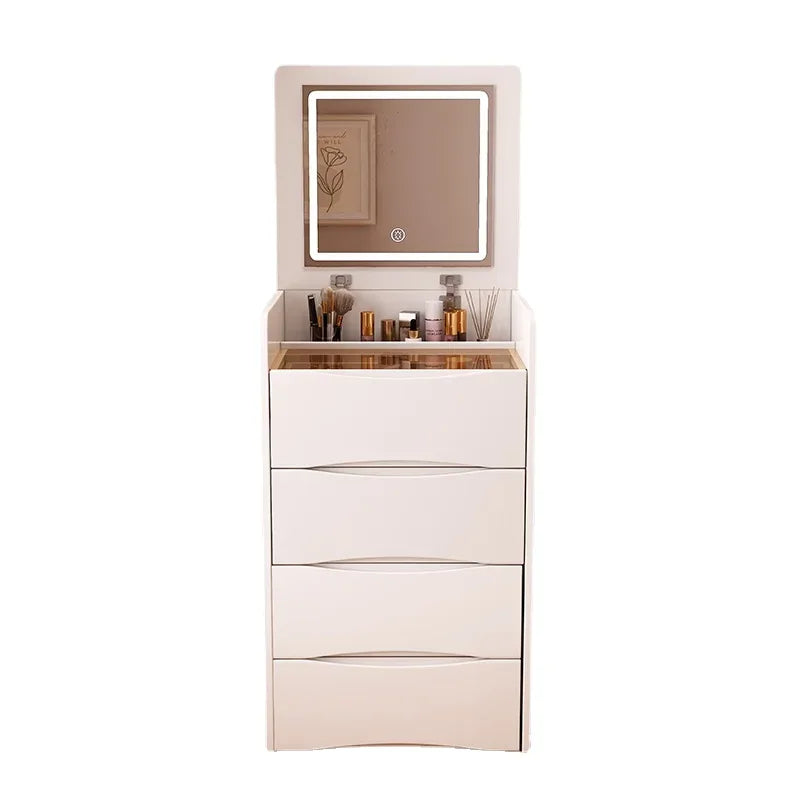 White Luxury Dressers Vanity Mirror Drawer Bedroom Minimalist Makeup Desk Cosmetics Women Coiffeuse De Chambre Home Furniture