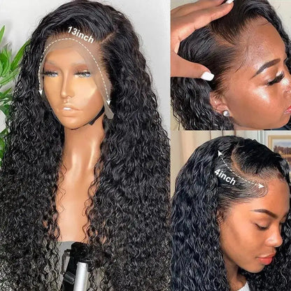 Deep Wave Wigs 13x4 13X6 Lace Frontal Human Hair Wig 28 30 In 5X5 Ready to Wear Pre Cut Pre plucked Water Wave 180 Density Mobok