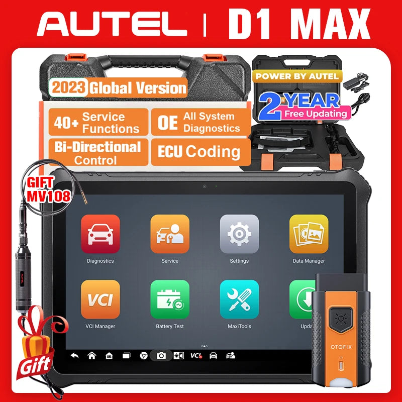 OTOFIX D1 Max Automotive Diagnostic Scan Tool Bi-Directional Scanner ECU Coding DoIP & CANFD 2 Years Update support Russian cars