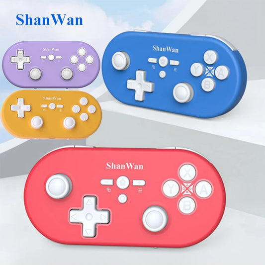 2024 ShanWan Mini Gamepad Wireless Bluetooth Q37 Micro Game Controller Hall Double Rocker Is Suitable For Android IOS PC PS4 PS5