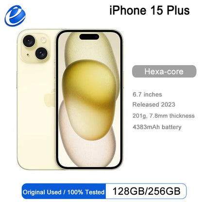 2023 NEW Apple iPhone 15 Plus  Apple A16 Bionic 128GB / 256GB / 512GB ROM 6.7'' Super Retina XDR OLED Display NFC