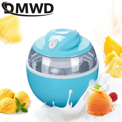 DMWD 600ml Household Full Automatic Soft Hard Ice Cream Maker Machine Intelligent Sorbet Fruit Yogurt Ice Maker Dessert Maker