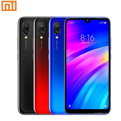 Xiaomi Redmi 7 Cellphone with Phone Case, Dual SIM Solt Cellphone Android Cell Phone Dual Camera  used phone