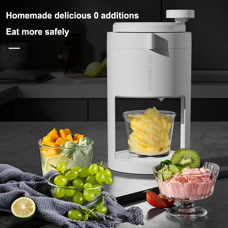 2024 New Hand-cranked Ice Cream Machine Household Portable Multi-function Smoothie Machine Frozen Yogurt Shake Extruder