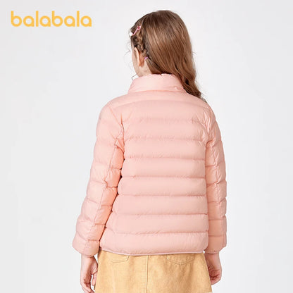 Balabala Toddler 2023 Unisex Boy Girl Down Jacket Off-Season Down Jacket Autumn Winter Waterproof Coat Keep Warm Down Jacket