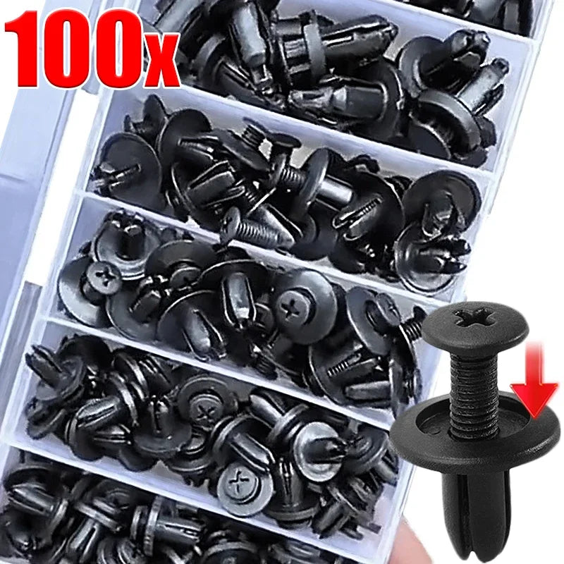 Universal Car Fastener Auto Door Panel Clip Bumper Fender Screw Multipurpose Rivet for Cars SUV Trucks Automotive Accessories