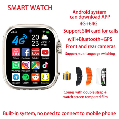 Android smart watch support APP Body sports Monitoring Cellular Network call AI video call watch WIFI GPS Smart Watch