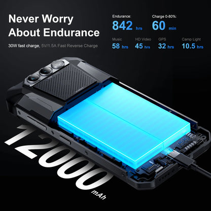 [World Premeire] FOSSiBOT F106 PRO Rugged Smartphone 15GB+256GB MTK G85 Android 14 12000mAh Cellphone Mobile phoneS 6.58”FHD+30W