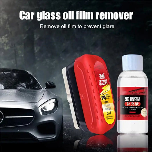 Automotive Glass Oil Film Cleaning Brush Car Glass Cleaner Car Windshield Polishing Agent Maintenance Cleaner Car Cleaning Tool