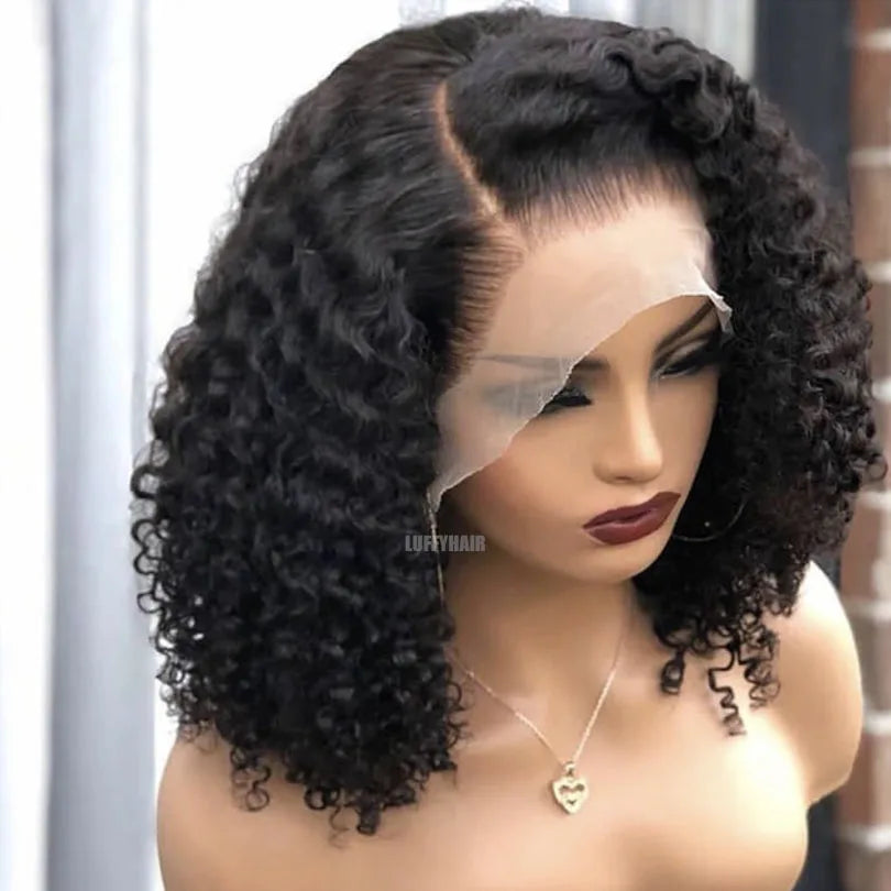 Human Hair Pre Plucked Curly Silk Base Full Lace Wigs 180% Density Brazilian Humah Hair Curly Silk Top Full Lace Wig