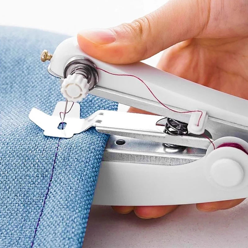 Mini Manual Sewing Machine Kits Portable Hand Stitcher Sewing Machine Repairing Tool For Fabric Cloth Household DIY Sewing Craft