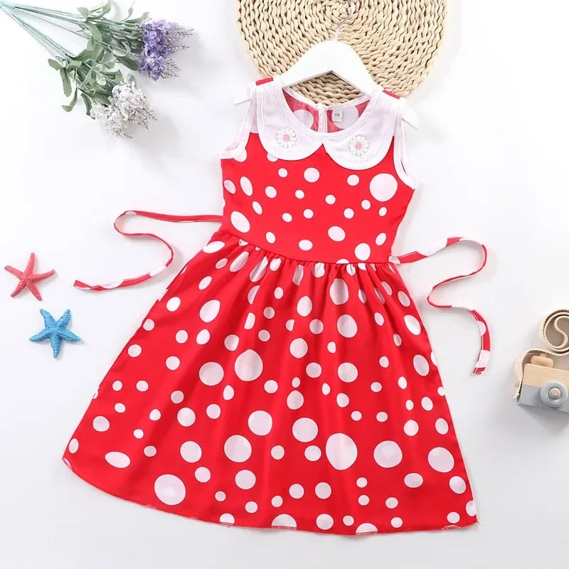 Dress for Girls Clothes Summer Sleeveless Dresses 4 5 6 7-year-old Kids Clothing Printed Fashion Children's Nightdress