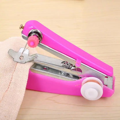 Handheld Sewing Machine Portable Mini Manual Simple Operation Sewing Instrument Useful Portable Sewing Machines Tool Accessories