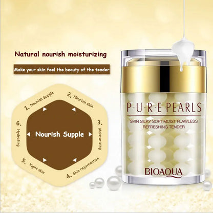 BIOAQUA Pure Pearl Skincare Set: Face & Eye Cream for Firming, Anti-Dark Circles, Eye Bag Reduction, and Deep Moisturizing