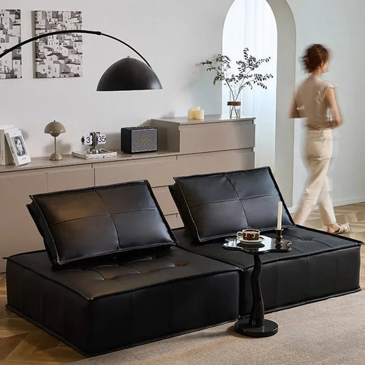 Modern Luxury Living Room Sofas Lazy Nordic Leather Single Sofas Tiny House Designer Relaxing Sillon Cama Chinese Furniture