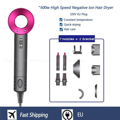 Professinal Leafless Hair Dryer Negative Lon Hair Care Quick Dry Home Powerful Hairdryer Constant 200 Million Anion Blow Dryer