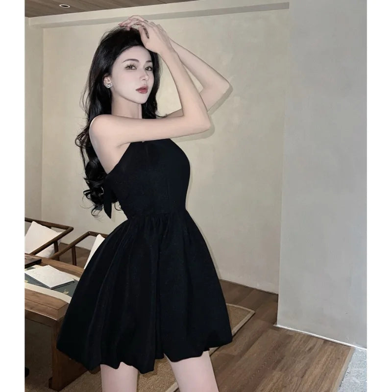 High Waist Slim A-line Black Sexy Dress Bodycon Dresses Women Clothing Sexi Night Dress Hot Streetwear Party Mini Dress Summer