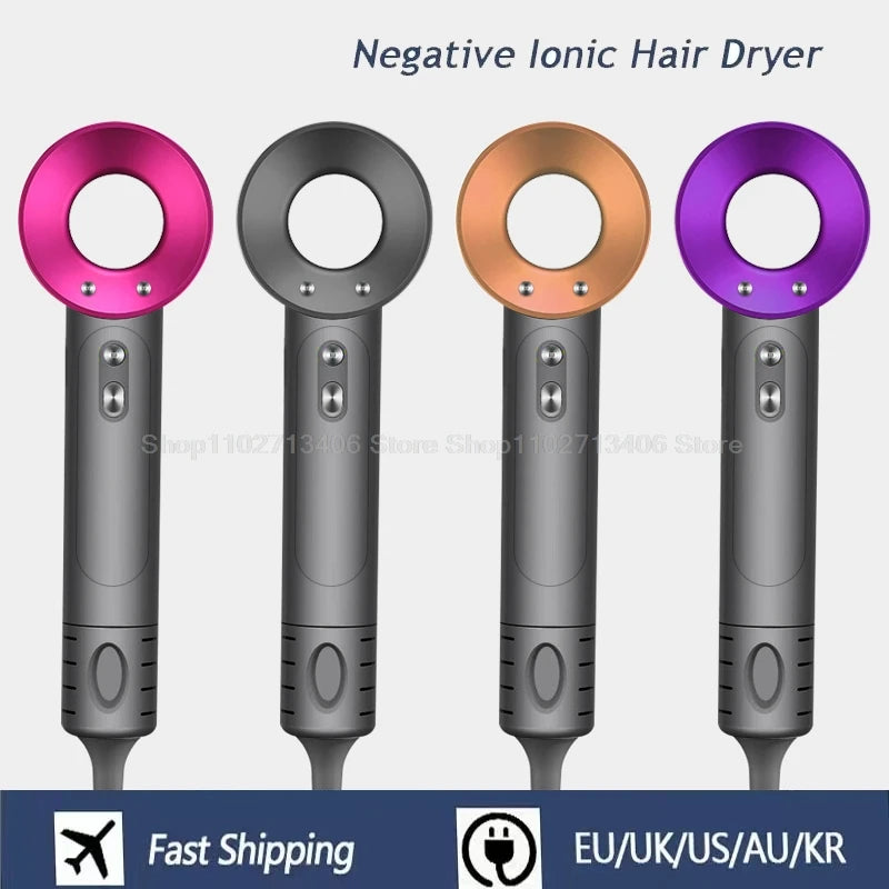 Leafless Hair Dryer New Professional With Flyaway Attachment Negative Ionic Premium Hair Dryers Multifunction Salon Style Tool