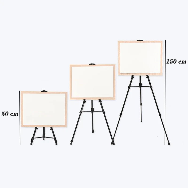 Portable Metal Sketch Easel Stand 50-150CM Adjustable Foldable Travel Aluminum Alloy For Outdoor Painting Artist Art Supplies