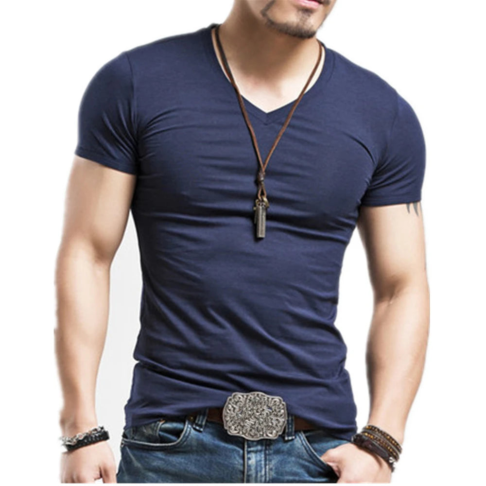 2024 MRMT Brand New Men T Shirt 10 colors Fitness Mens T-shirts V neck Man T-shirt For Male Clothing Tshirts S-5XL Tops Tees