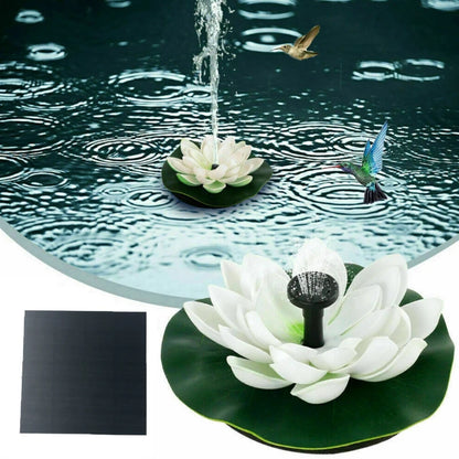 1.2W solar lotus fountain pump, DIY lotus solar fountain, suitable for garden bird bath, pond decoration, water features