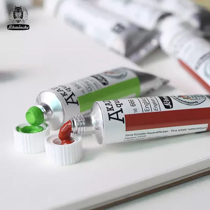 German Schmincke Academy Grade 15ml Tubular Extra Fine Watercolor Paint Art Painting illustration Drawing Supplies Acuarelas