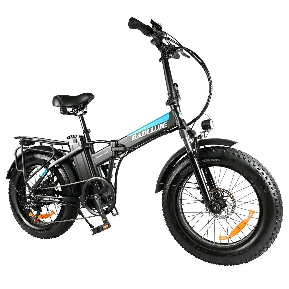 BLJ DZ2001 Folding Mountain Electric Bike 20*4.0 Inch Wide Tire 48V 12Ah 500W 45km/h Max Speed 30-40km Endurance Disc Brake