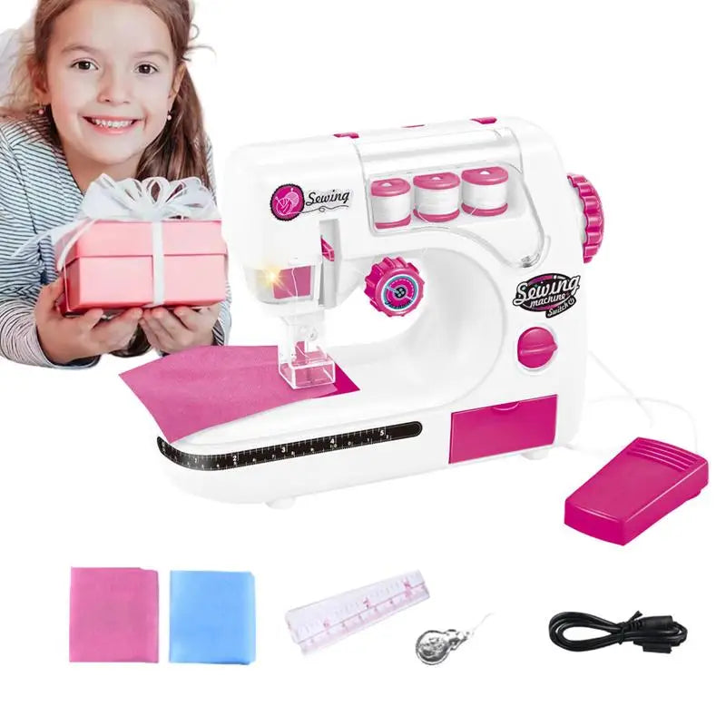 Portable Sewing Machine Travel Beginner Sewing Machines Portable Battery Powered Sewing Machine Pretend Play Arts For Kids