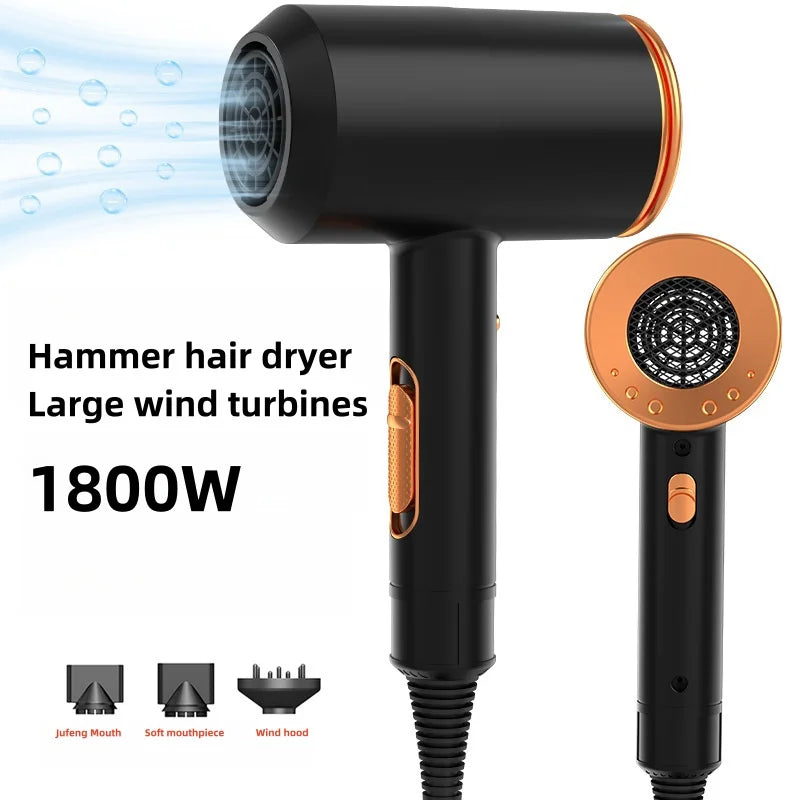 Professional Hair Dryer With High Air Volume And Quick Drying Negative Ion Hair Care EU/US/UK/AU Plug For Home Use Hair Dryer