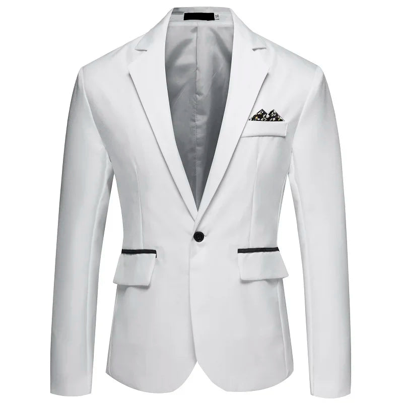 Men's Suit Business Casual No Iron Single Row Single Button Split Collar Wedding Party Coat Slim Fit Office Blazer blazersets