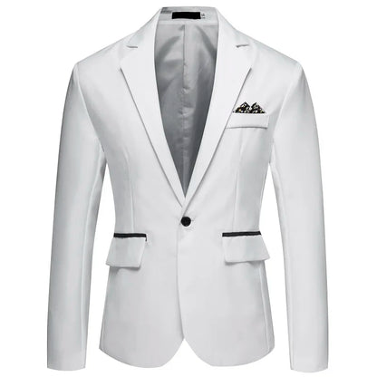 Men's Suit Business Casual No Iron Single Row Single Button Split Collar Wedding Party Coat Slim Fit Office Blazer blazersets